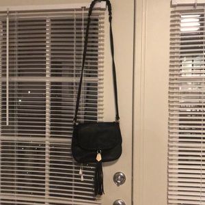 Black “Big Buddha” fringe purse